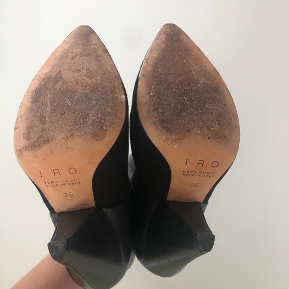Authentic IRO boots. Size 36. Black leather/suede - Picture 6 of 8